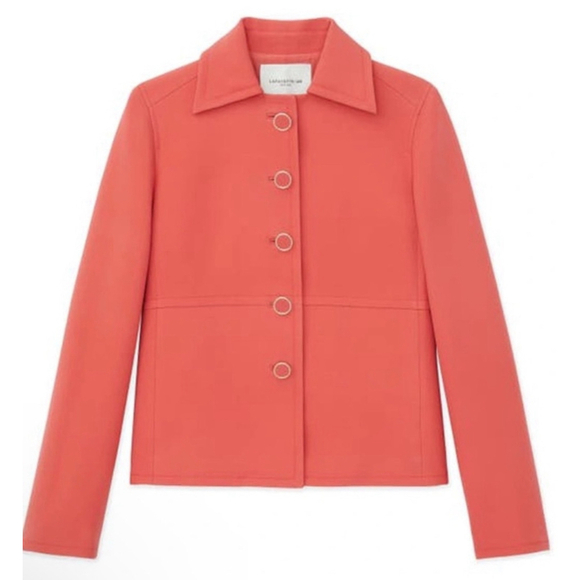 NWT Lafayette 148 Business 2 Button Blazer Size 10 Stamped Poppy Was $1498!